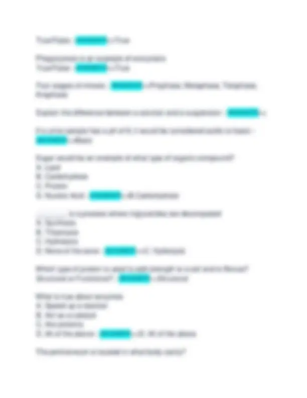 Anatomy & Physiology Test Bank: Multiple Choice Questions with Answers ...
