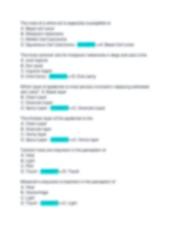 Anatomy & Physiology Test Bank: Multiple Choice Questions with Answers ...