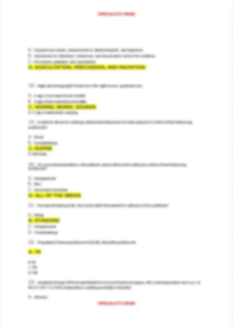 Fundamentals of Nursing Exam 2: Practice Questions and Answers | Exams ...