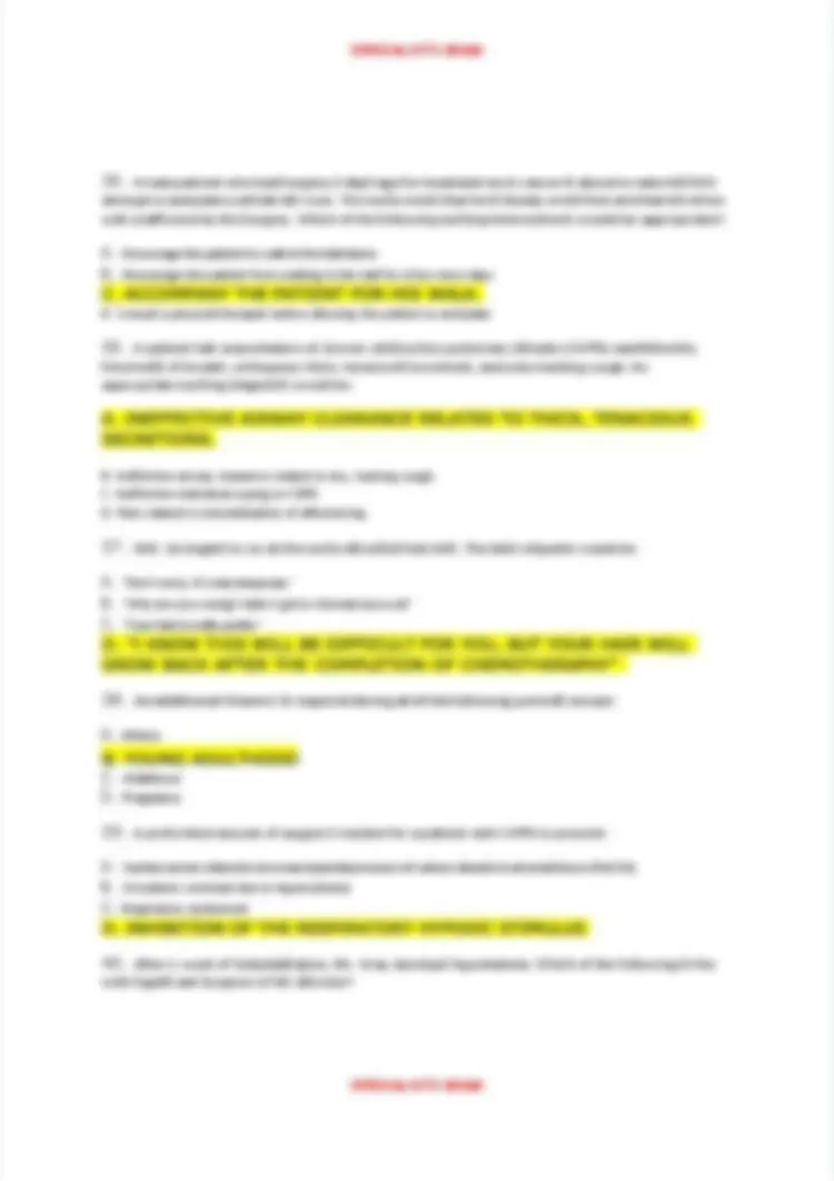 Fundamentals of Nursing Exam 2: Practice Questions and Answers | Exams ...