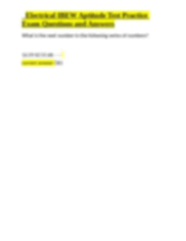 Electrical IBEW Aptitude Test Practice Exam Questions and Answers ...