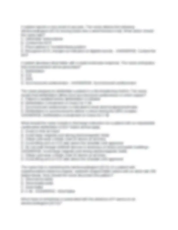 Med Surg 2 Exam 1 Practice Questions with Answers: Cardiovascular ...