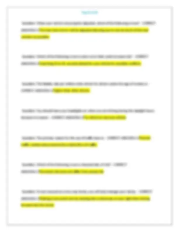 AAA Driver's Final Exam Test Bank: 180 Questions and Answers | Exams ...