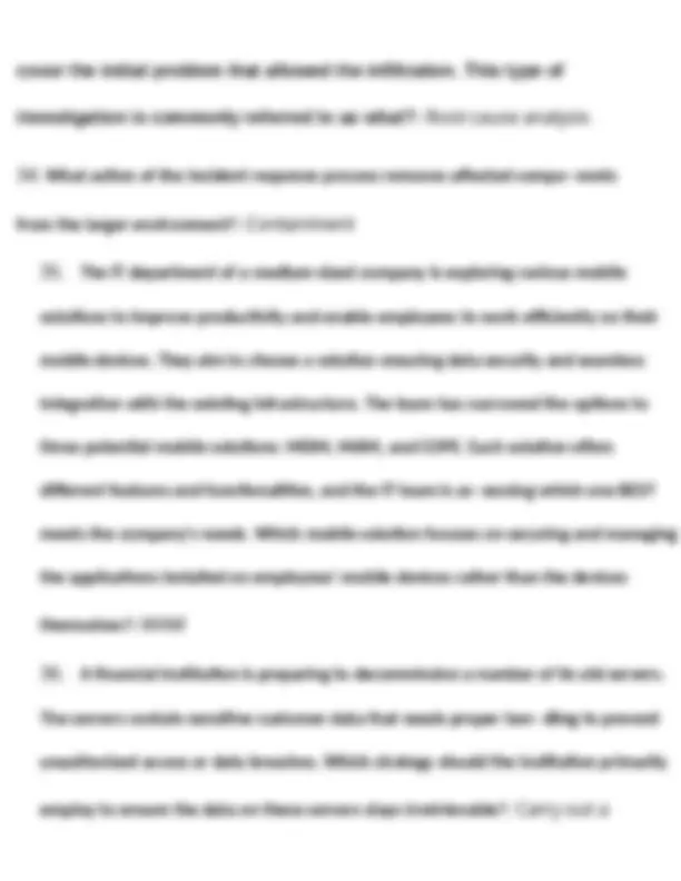 COMPTIA SECURITY+ SY0-701 - DOMAIN 4.0 SECURITY OPERATIONS REVISION ...