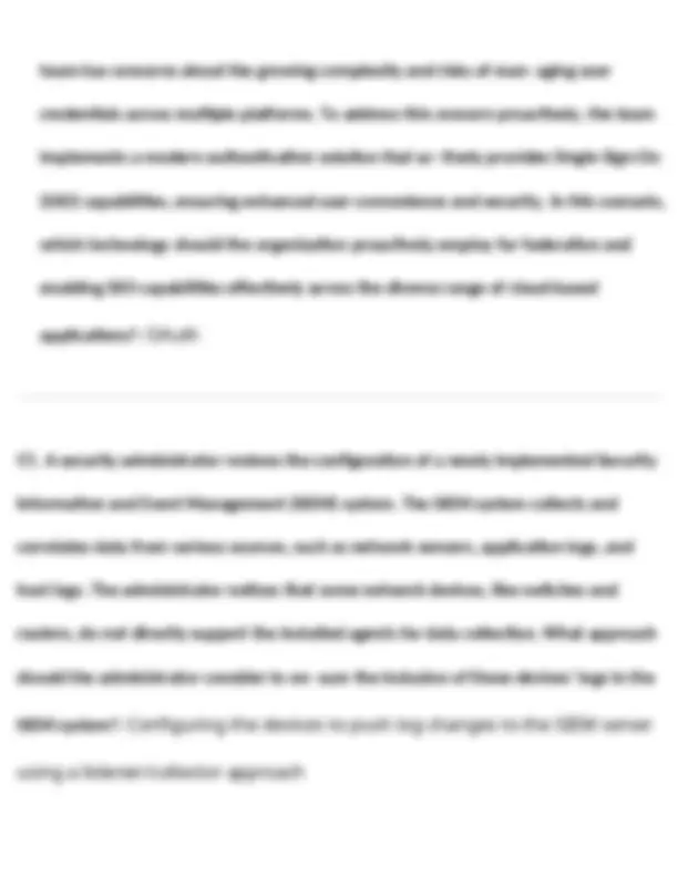 COMPTIA SECURITY+ SY0-701 - DOMAIN 4.0 SECURITY OPERATIONS REVISION ...
