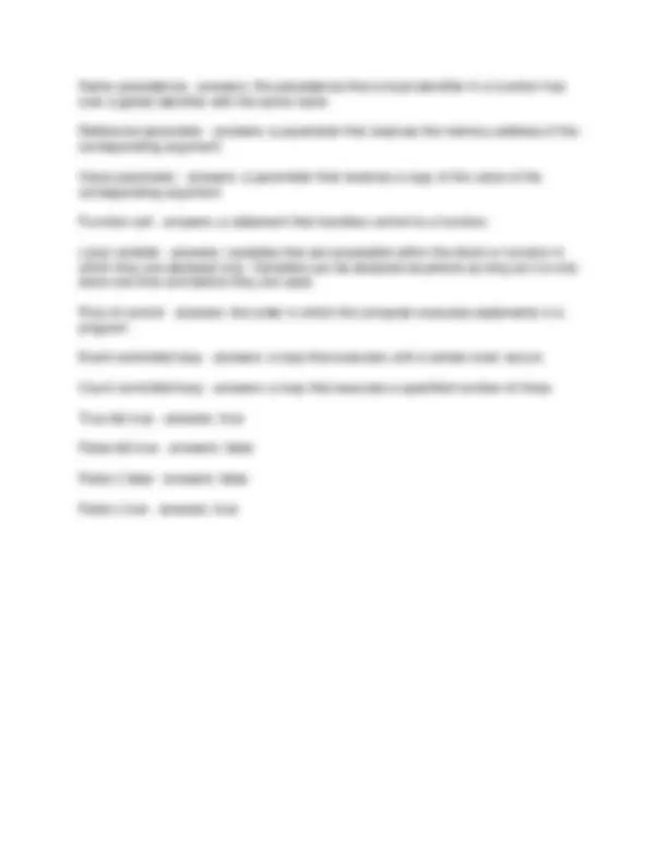 CPE 211 Test 2 Questions and Answers: C++ Programming Concepts | Exams ...