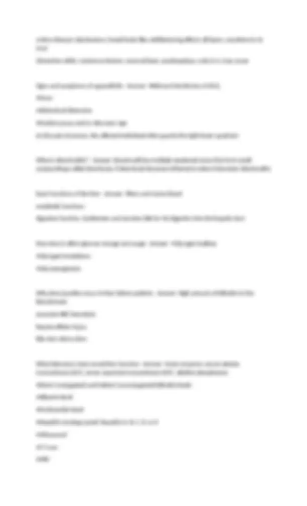 Pathophysiology for Nurses: Exam 2 Review Questions and Answers | Exams ...