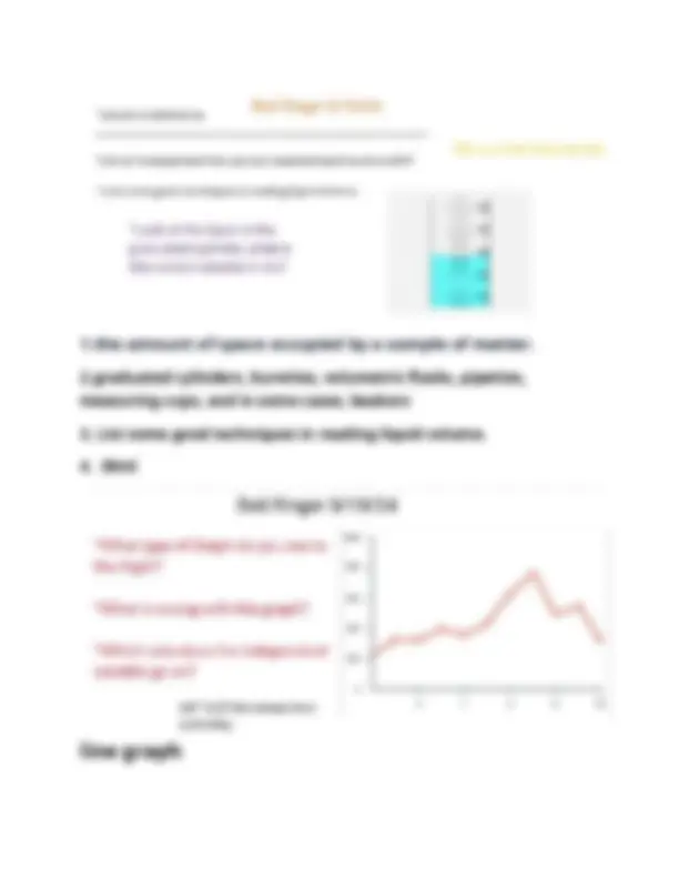 Science bell ringer january | Summaries Environmental science | Docsity