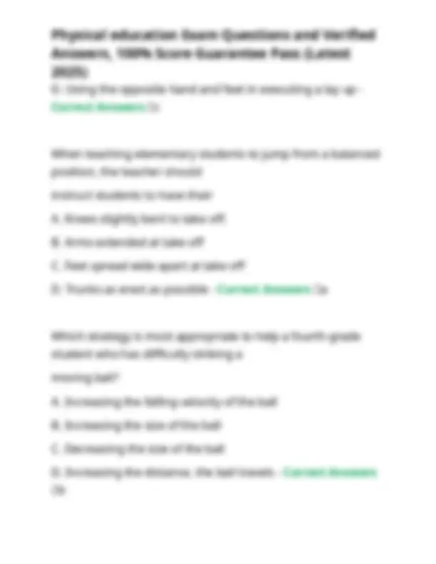 Physical Education Exam Questions and Answers: A Comprehensive Guide ...