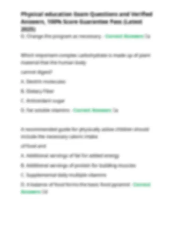 Physical Education Exam Questions and Answers: A Comprehensive Guide ...