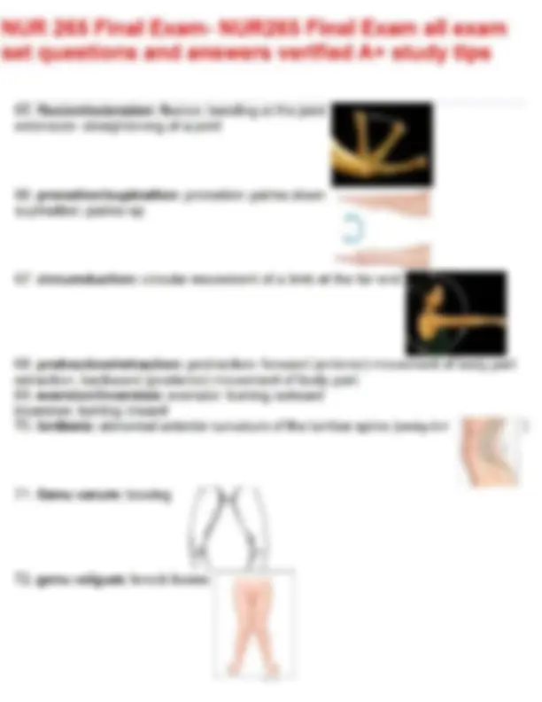 NUR 265 Final Exam- NUR265 Final Exam all exam set questions and ...