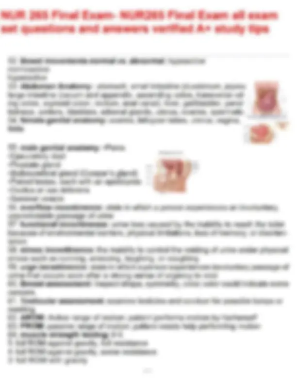 NUR 265 Final Exam- NUR265 Final Exam all exam set questions and ...