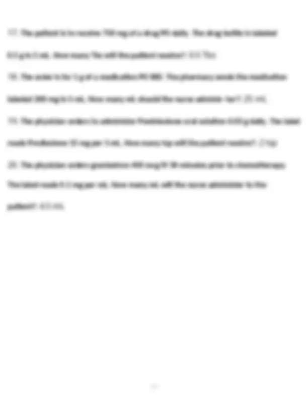 Dosage Calculation Practice Exam 1 quiz 100% correct answers already ...