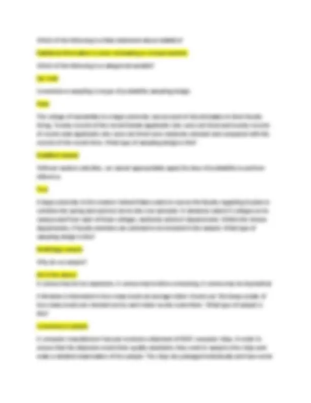 STATISTICS FINAL EXAM ACTUAL QUESTIONS WITH 100% VERIFIED ANSWERS 2024 ...