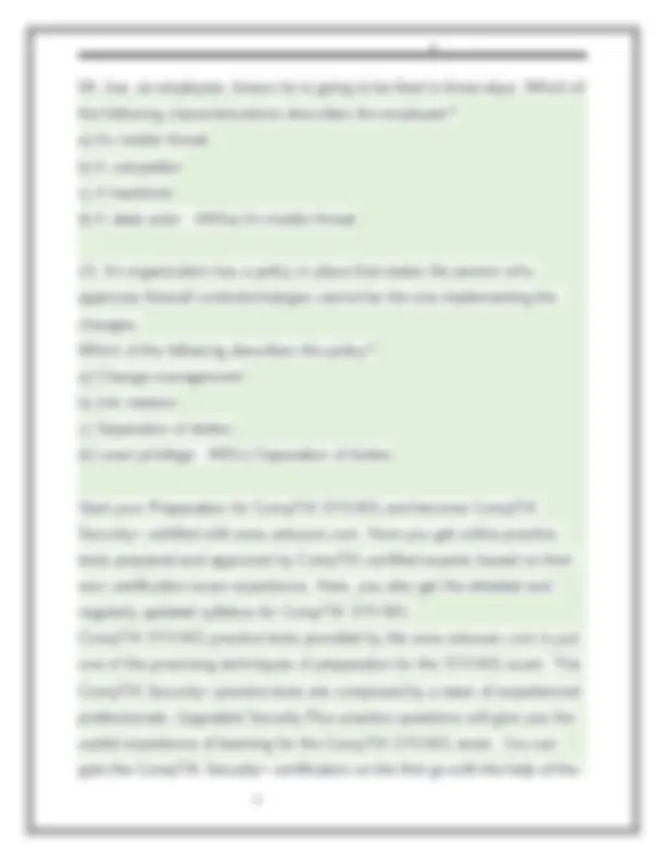 CompTIA Security+ Certification Exam (SY0-601): Practice Questions and ...