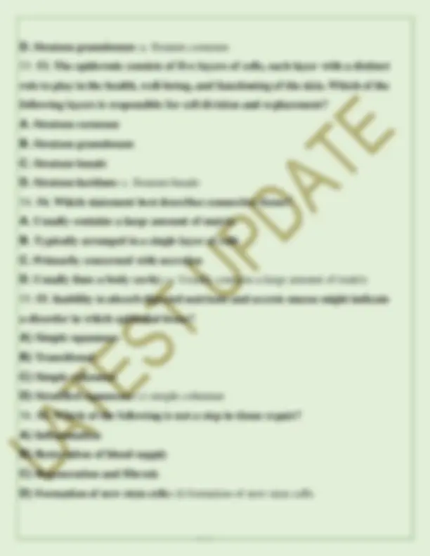 Anatomy and Physiology 1 Final Exam Questions and Answers 2024-2025 ...