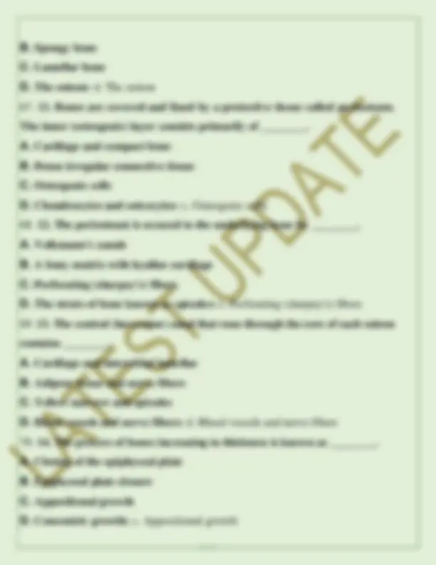 Anatomy and Physiology 1 Final Exam Questions and Answers 2024-2025 ...