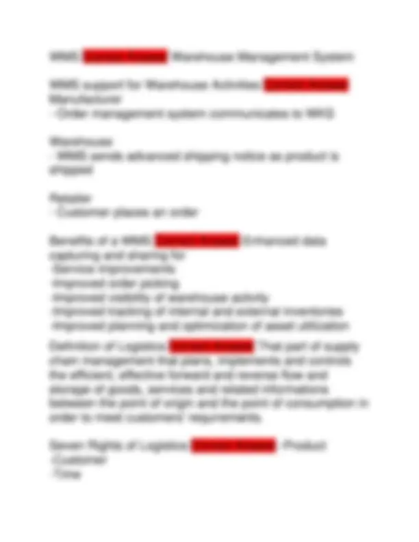 LOGISTICS MANAGEMENT FINAL EXAM 2025 ACTUAL EXAM QUESTIONS AND CORRECT ...