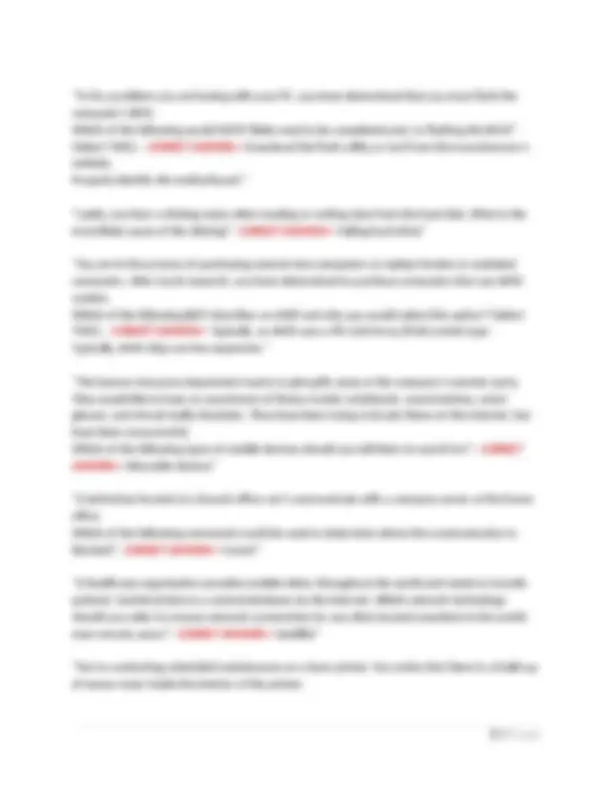COMPTIA A+ 220-1001 (CORE 1) CERTIFICATION PRACTICE EXAM QUESTIONS WITH ...