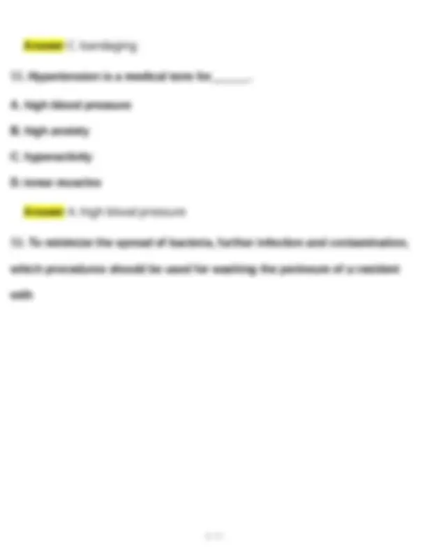 CNA Practice Test for Basic Nursing Skills (70 Questions) (Latest 2025 ...
