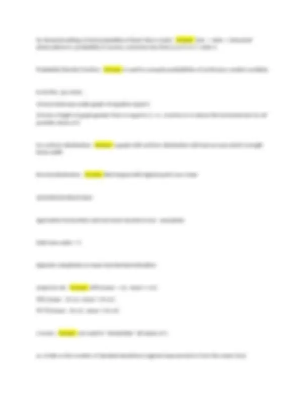 STA 2023 Final Exam: Questions and Solutions | Exams Statistics | Docsity