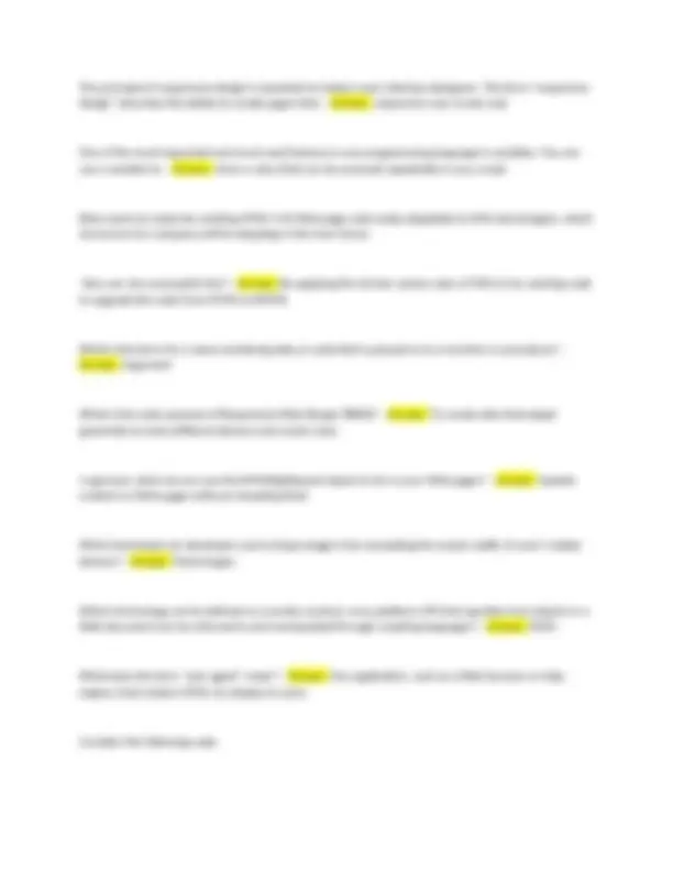 Web Development PreAssessment Questions and Solutions: HTML5 ...