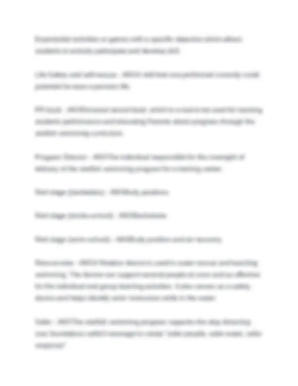 Test Star Fish Fundamentals of Starfish Swimming Test 2025-2026. Questions with ...