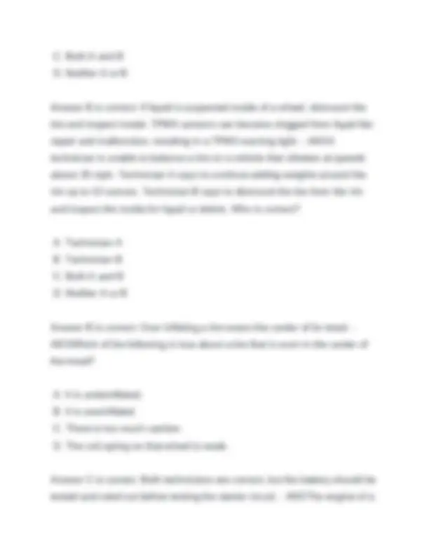 ASE G1 Maintenance & Lt. Repair #1 Test 2025-2026. Questions & Correct ...