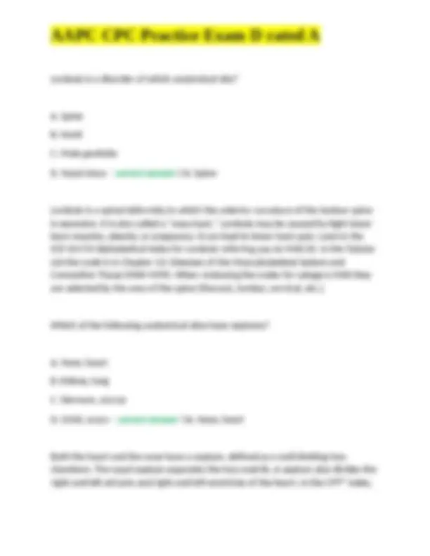 AAPC CPC Practice Exam D: Medical Coding and Billing Practice Questions ...