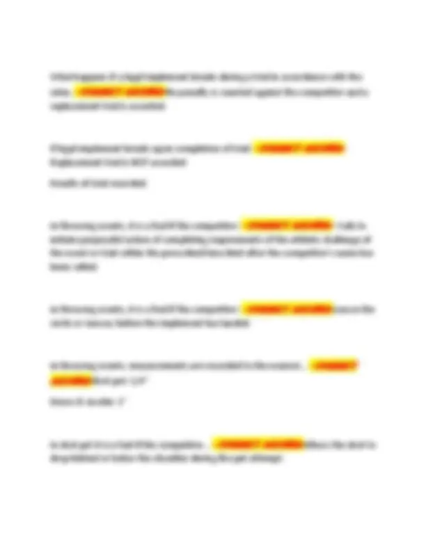 TRACK AND FIELD EXAM WITH COMPLETE QUESTIONS AND CORRECT VERIFIED ...