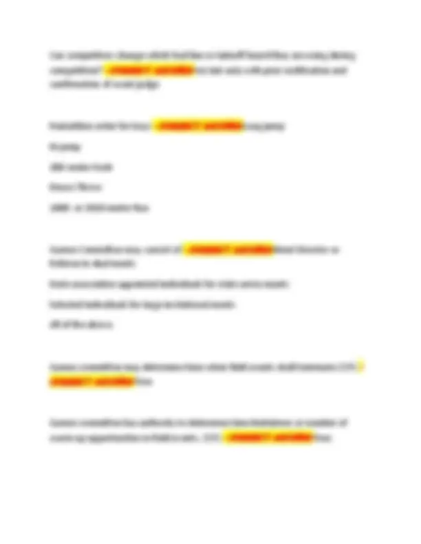 TRACK AND FIELD EXAM WITH COMPLETE QUESTIONS AND CORRECT VERIFIED ...