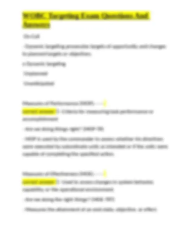 Targeting in Military Operations: Exam Questions and Answers | Exams ...