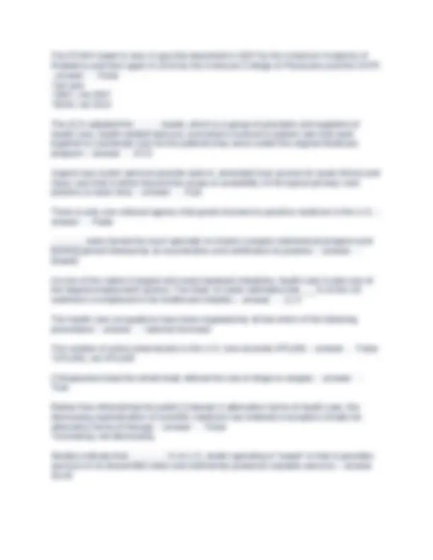 Hsa Questions HSA 3111 Quizzes 1-7 Questions with Accurate Answers | Exams Advanced ...