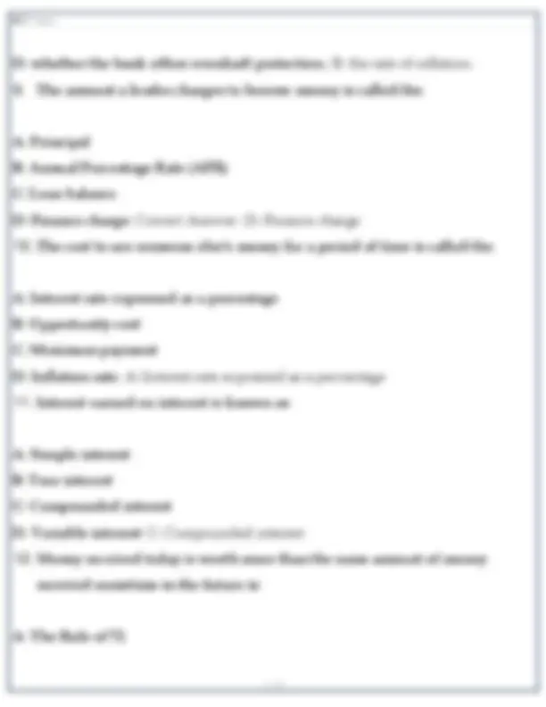 WISE FINANCIAL LITERACY CERTIFICATION PRACTICE EXAM 50 QUESTIONS WITH ...