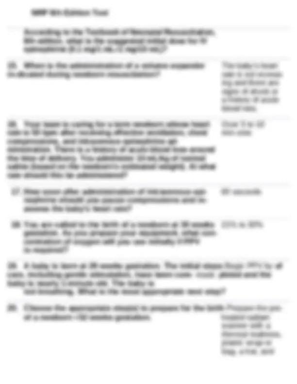 NRP 8th Edition Questions and Answers: A Comprehensive Guide to ...