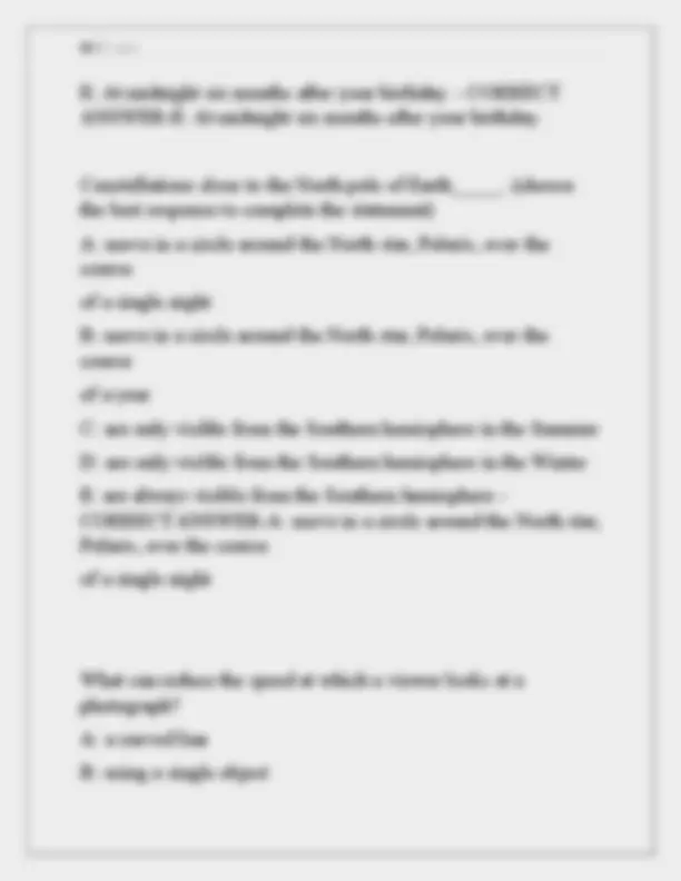 ASTRO 1 EXAM 1 NEWEST 2025 ACTUAL EXAM COMPLETE 100 QUESTIONS AND ...