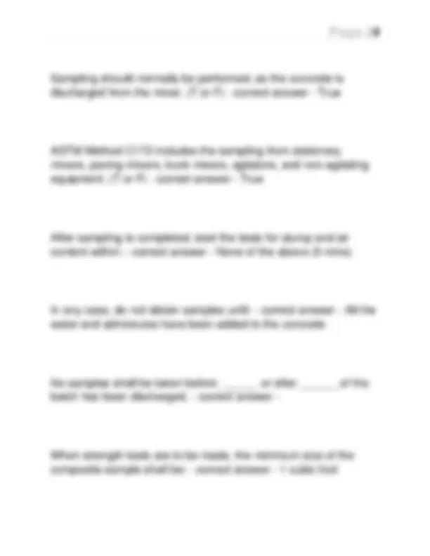ACI GRADE 1 FIELD TESTING CERTIFICATION PRACTICE TEST – IRVING 2025 ...