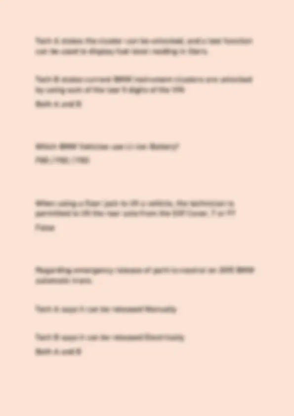 BMW ASSOCIATE LEVEL ASE TEST (ACTUAL 2025/2026) QUESTIONS WITH 100% ...