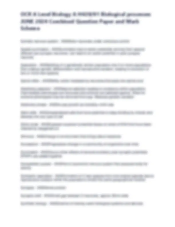 OCR A Level Biology A H420-01 Biological processes JUNE 2024 Combined ...