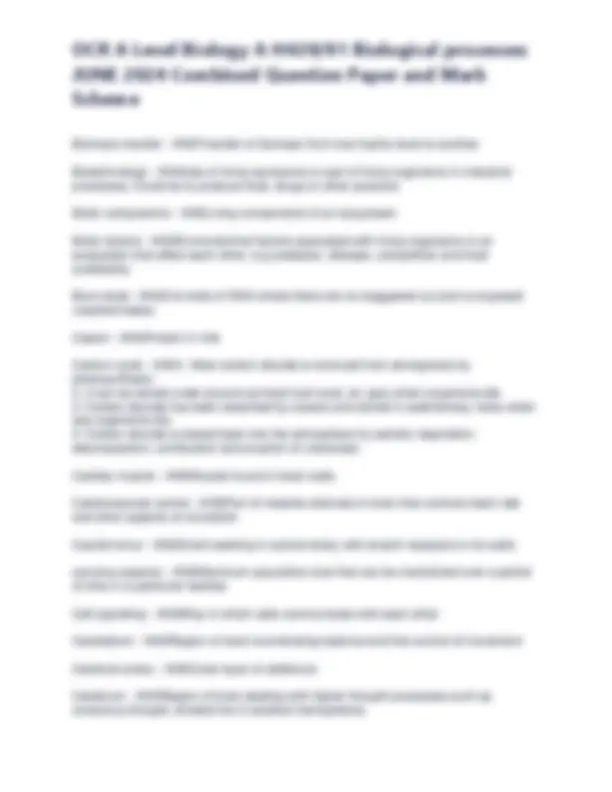 OCR A Level Biology A H420-01 Biological processes JUNE 2024 Combined ...