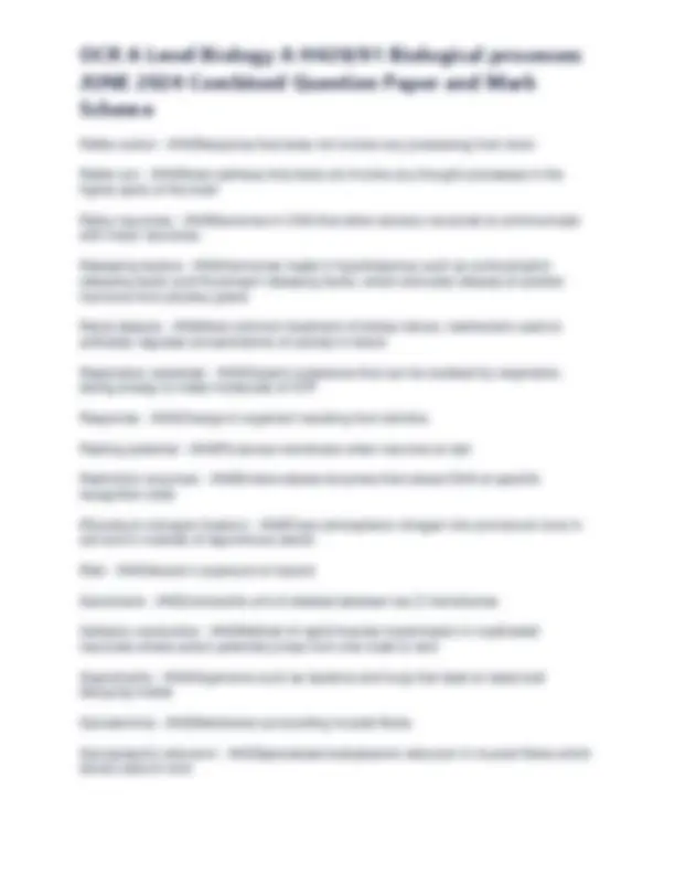 OCR A Level Biology A H420-01 Biological processes JUNE 2024 Combined ...