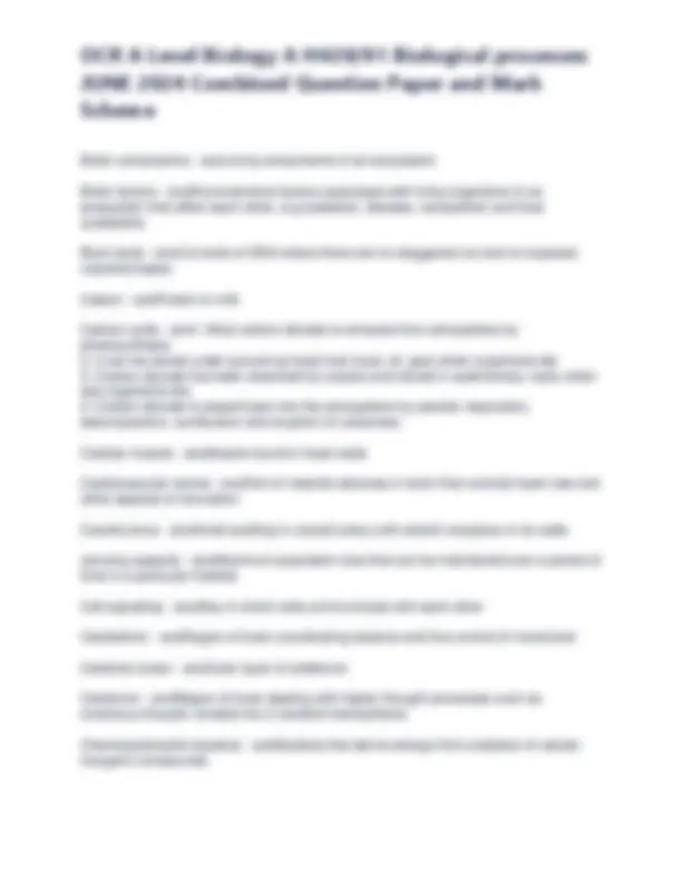 OCR A Level Biology A H420-01 Biological processes JUNE 2024 Combined ...