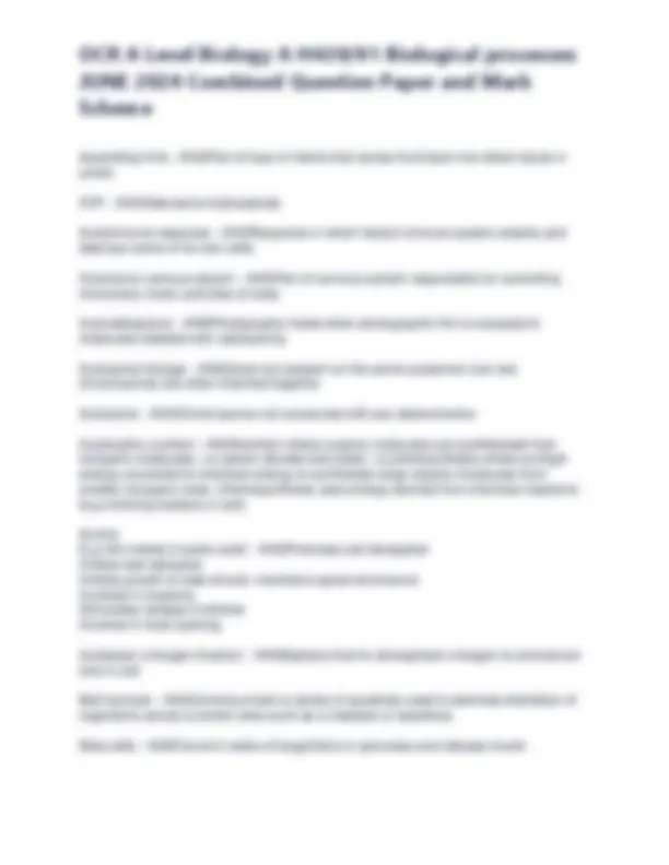 OCR A Level Biology A H420-01 Biological processes JUNE 2024 Combined ...