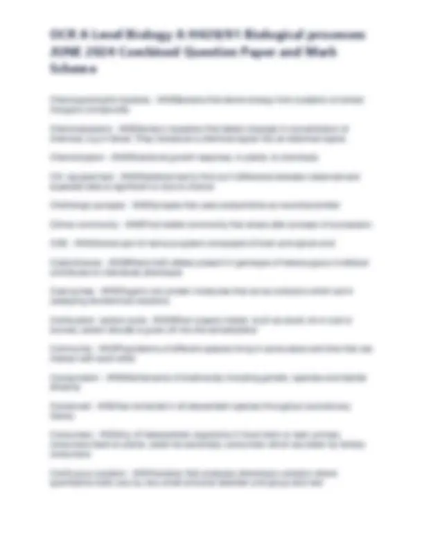 OCR A Level Biology A H420-01 Biological processes JUNE 2024 Combined ...