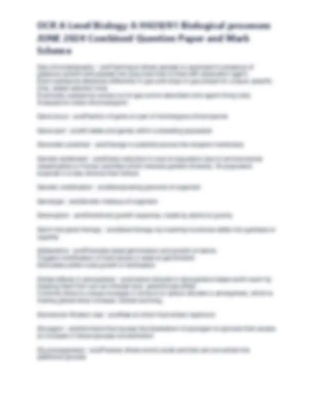 OCR A Level Biology A H420-01 Biological processes JUNE 2024 Combined ...