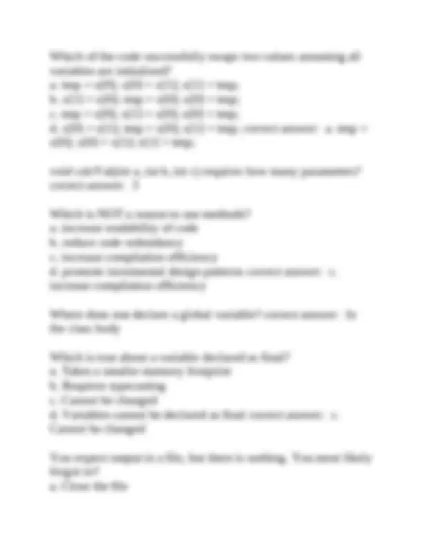 CPS 180 Final Exam Review: Java Programming Concepts | Exams Nursing ... image.