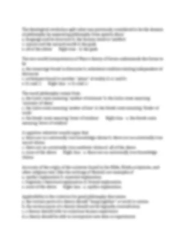 Philosophy Final Exam - Questions With Complete Solutions | Exams ...