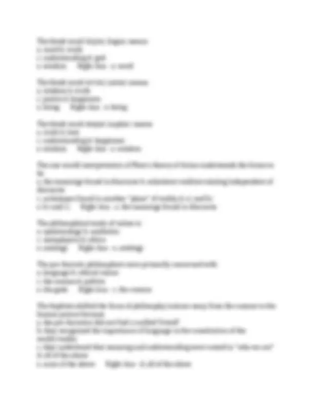 Philosophy Final Exam - Questions With Complete Solutions | Exams ...