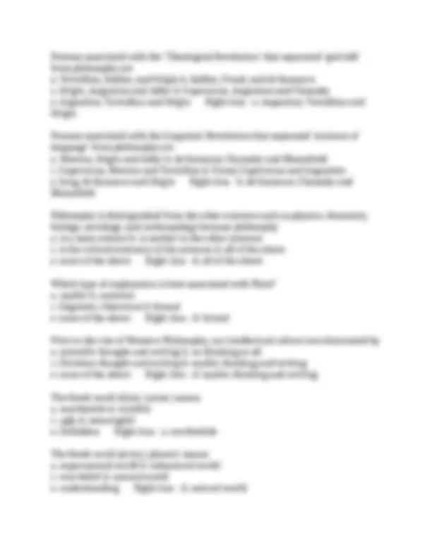 Philosophy Final Exam - Questions With Complete Solutions | Exams ...