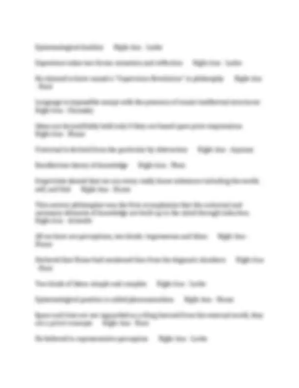 Philosophy Final Exam - Questions and Answers | Exams Philosophy | Docsity